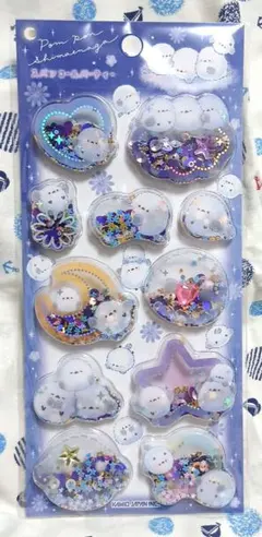 【正規品】スパンコールパーティー　シマエナガ　　シール