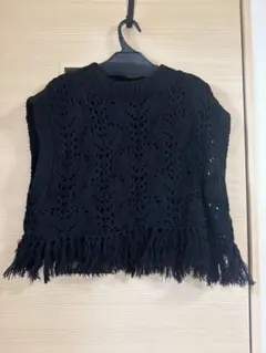 chocol raffine robe ニットベスト ブラック