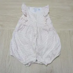 Ralph Lauren フリル付きロンパース 70 75 80 ロゴ入り総柄