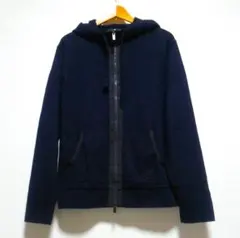 UNIQLO +J ユニクロ　カシミヤブレンドパーカー　長袖　ネイビー　Lサイズ ユニクロ公式 | カシミヤブレンドパーカ（長袖）