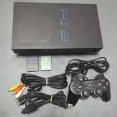 PS2 本体　scph-50000 クリアブラック 　すぐに遊べるセット