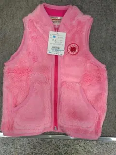ミキハウス　ピンク フリース ベビーベスト 90サイズ