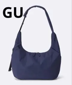 GU ソフトナイロンコクーンショルダーバッグ ネイビーのサムネイル