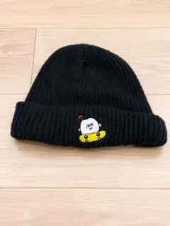 【入手困難】歯のマンガ ニット帽 受注生産品 ブラック