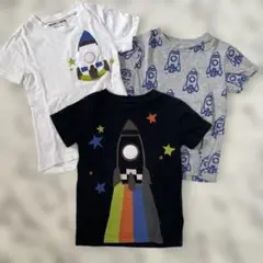 【エスタブリッシュ1982】ロケットデザイン Tシャツ 100cm 3枚セット