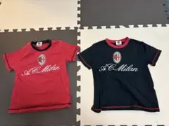 A.C. Milan Tシャツ 赤 黒 120cm 2枚セット