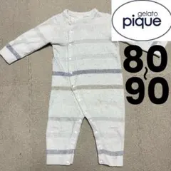 gelato pique ストライプロンパース ジェラートピケ 80〜90