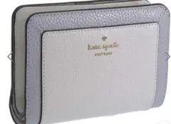 新品　ケイトスペード 折り財布 レナ コンパクト ウォレット レザー グレー