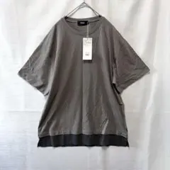 AZUL BY MOUSSY 레이어드 티셔츠 L 챠콜 그레이 태그 포함