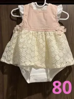 【新品タグ付き】プティマイン　ロンパース　80㎝　女の子　お出かけ