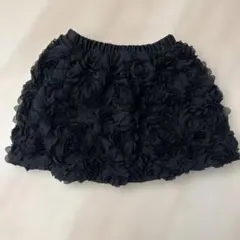 アメリカ子供服120 立体フラワーデザインスカート 6/6X 黒　ターゲット