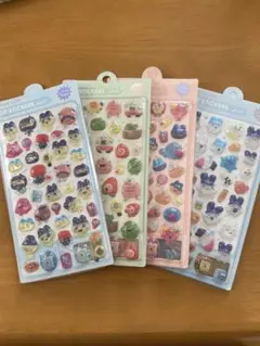 ぷっくりシール　立体シール　３Dシール　たまごっち　4点セット