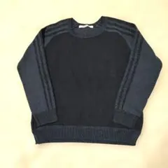 Lugnoncure【美品】ニット切替プルオーバー　ネイビー　M