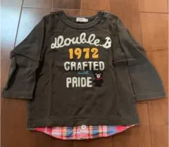 ダブルB 重ね着シャツ風ロンT 90センチ