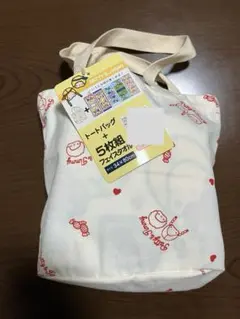 PATTY&JIMMY パティ＆ジミーフェイスタオル　5枚セット　トートバッグ付