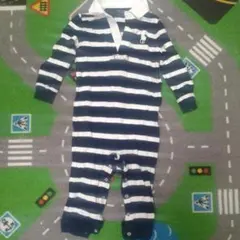 Ralph Lauren ストライプロンパース 18m
