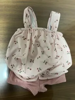 水着　子供　ベビー　女の子　サイズ90 ピンク　さくらんぼ