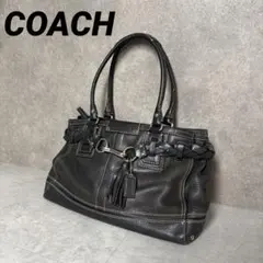 COACH コーチ ハンプトンズ レザー シボ革 ハンドバッグ y2k 肩掛け
