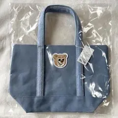 【新品未使用】フェイラオールドテディワッペントートバッグ(小) ライトブルー