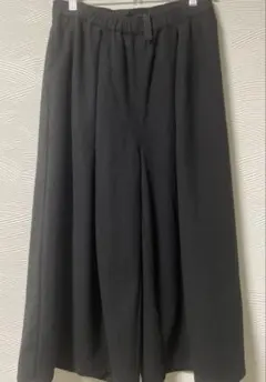 SUNVALLY☆ウール地ガウチョパンツ　黒　M 裏地付　送料無料！