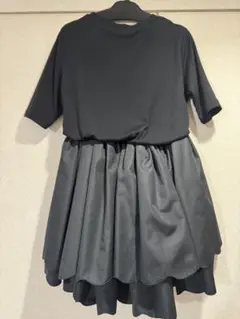 2回着用 【rosymonster】 ダブルスカラップドッキングチュニック 黒