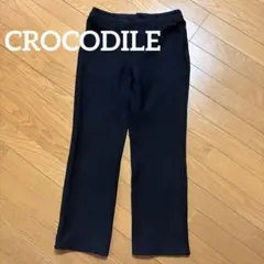 CROCODILE クロコダイル ストレートパンツ 裏起毛 チノパン ブラック
