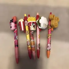 ミッキー ポップコーン ボールペンセット　　5本のサムネイル