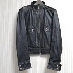 定価12万【美品】MICHAEL KORS レザージャケット 羊革　ライダース SALE】 大きいサイズ メンズ MK MICHAEL KORS マイケルコース