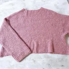 coca コカ ブークレヤーンボートネックニット　ピンク