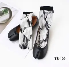 花柄 モノトーン 足袋 ソックス コーマ綿 ストライプ 和柄 黒 灰 着物l70