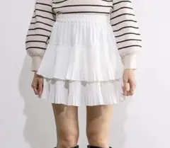 OLIVE des OLIVE ティアードプリーツミニスカート