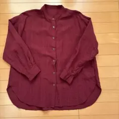 シアーストライプシャツ長袖フリーサイズ