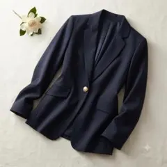 【22 OCTOBRE】ネイビージャケット シングル オフィス 通勤 【S】