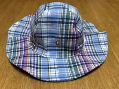 Ralph Lauren ベビー帽子 46CM チェック柄