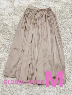 グローバルワーク　globalwork プリーツスカート　ロングスカート 　M