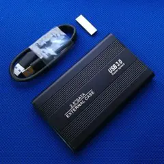 2.5インチ SATA HDD アルミ 外付けケース USB3.0 BK