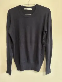 ZARA ニット ネイビー　Lサイズ