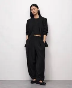 新品 GU ドレープバルーンパンツQ ブラック S