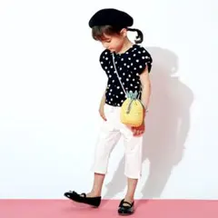 プティマイン　ドットバルーンブラウス　90