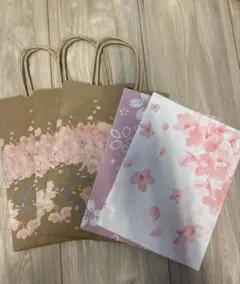 Starbucks 桜デザイン ショップ袋 3枚セット+おまけ