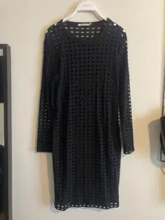 ALEXANDER WANG ブラック長袖ワンピース