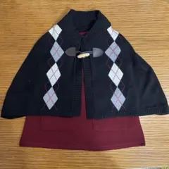 値下げ！コムサイズムのポンチョ　パーティーピックのワンピース　80㎝　冬服子ども