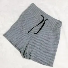 １点もの✨️MURUA【F】リブ編み グレー ショートパンツ パンツ レディース