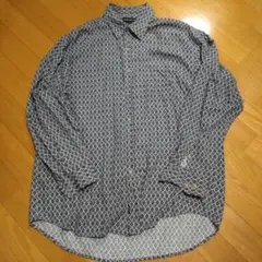 OLD UNIQLO オールドユニクロ　90s レーヨンシャツ　総柄　　Ｌ