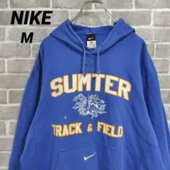 【NIKE】✔ ロゴスウェットパーカー ブルー SUMTER US古着
