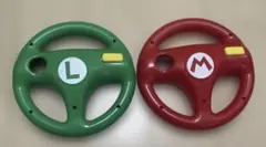 Wii U マリオカート8 マリオ ルイージ ハンドル２個セット