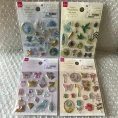 ダイソー ぷっくりシール カプセルシール ぷくっとシール 4枚セット