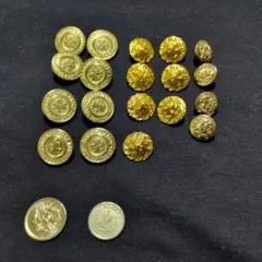 金銀キラキラの装飾ボタンセット