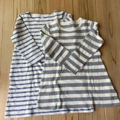 無印良品　ストライプ 長袖カットソー 120サイズ 2点セット