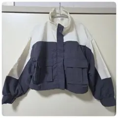 しまむら バイカラー ブルゾン ジャケット レディース Lサイズ